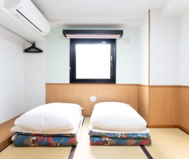 Tatami room with twin futons at Chang Tee Hotel Ikebukuro Tokyo