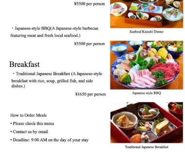 Assorted multi-course meal trays and breakfast set at Hiogiso ryokan, Mie, Kansai