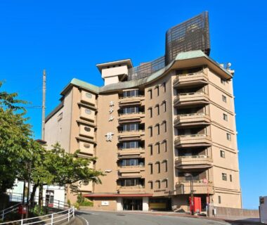 Multi-story hotel building with balconies and street frontage at Hotel Kan-ichi, Shizuoka, Chubu
