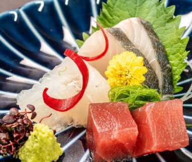 Sashimi with tuna and shiso at Kyoto no Yado Gion no Tsuki