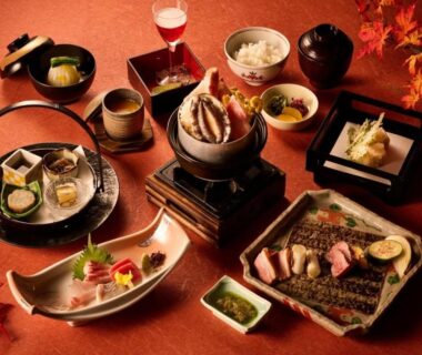 Autumn meal assortment at Laforet Ito Onsen Yunoniwa in Shizuoka Chūbu