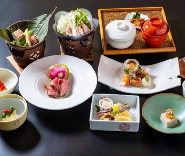 Assorted multi-course Japanese dishes at Shirayunoyado Yamadaya Hakone Gora Kanagawa