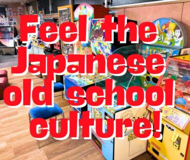Colorful retro arcade cabinets in Takasago Onsen game corner, Hokkaidō
