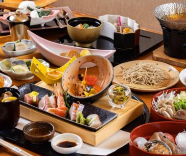 Sushi, sashimi, tempura and soba among assorted dishes at Tokinoniwa in Kanto