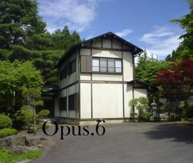 Two-story timber exterior with driveway at Yasuragi no Bettei Shikitei in Yamanashi, Chūbu