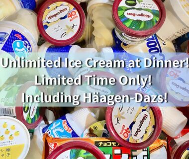 Assorted individual ice cream cups including Häagen-Dazs promoted for Mitaki Sanso near Nachi Falls Wakayama