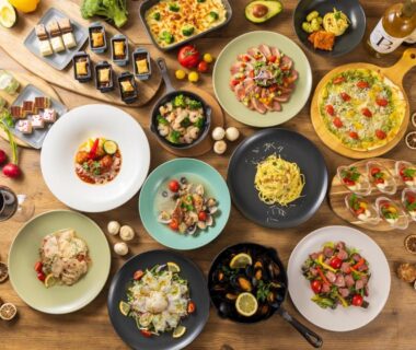 Variety of plated dishes served at 箱根芦ノ湖 HOTEL RaKuun in Kanagawa, Japan